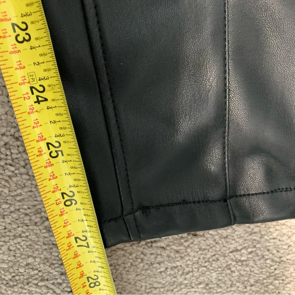 Free People We The Free Spitfire Stacked Skinny Pants Faux Leather Size 25